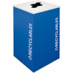 Ex-Cell Kaiser RC-KDSQ-R RBX Kaleidoscope Collection Ruby Texture Square 24 Gallon Customizable Recyclables Receptacle