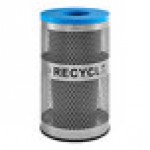 Lancaster Table & Seating 20 Gallon Stainless Steel Round Perforated Recycling Bin with Can / Bottle Lid Lancaster Table & Seating 20 Gallon Stainless Steel Round Perforated Recycling Bin with Can / Bottle Lid
