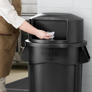 Rubbermaid® 2044039 BRUTE Black Round Dome Top for FG264300 Containers 44 Gallon