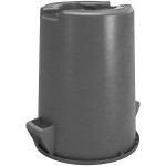 Carlisle 84103223 Bronco 32 Gallon Gray Round Trash Can