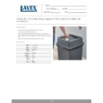 Lavex 35 / 50 Gallon Gray Square Trash Can Drop Shot Lid