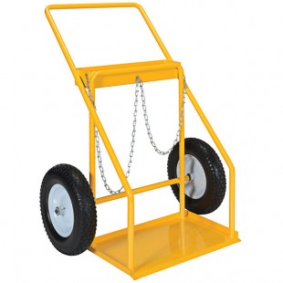 Vestil 250 lb. Steel Cylinder Cart with 2 Cylinder Capacity and 16