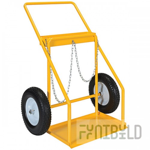 Vestil 250 lb. Steel Cylinder Cart with 2 Cylinder Capacity and 16