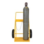 Vestil 250 lb. Steel Cylinder Cart with 2 Cylinder Capacity and 16