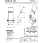 Vestil 250 lb. Steel Cylinder Cart with 2 Cylinder Capacity and 16