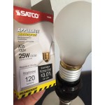 Satco S4880 25 Watt Frosted Shatterproof Finish Incandescent Rough Service Light Bulb - 130V (A15)