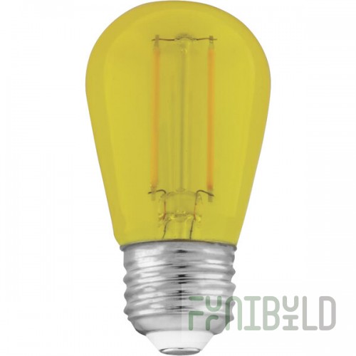 Yellow S14 Replacement Bulb for LED String Lights - 120V, 1W - 4/Pack