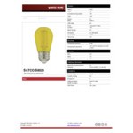 Yellow S14 Replacement Bulb for LED String Lights - 120V, 1W - 4/Pack