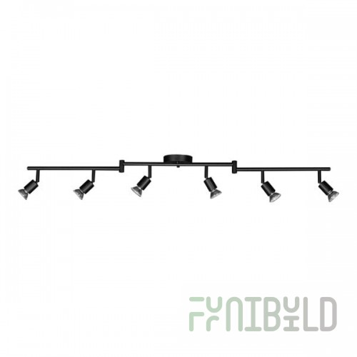 Globe Payton Minimalist Black Island Light with Foldable Track Arms - 120V, 50W