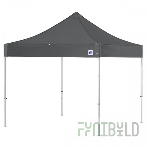 E-Z Up ENDA10KSG Endeavor Instant Shelter 10' x 10' Steel Gray Canopy with Clear Aluminum Frame