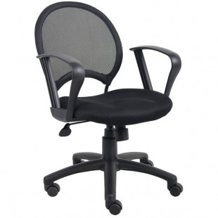Boss B6217 Black Mesh Chair with Loop Arms Boss B6217 Black Mesh Chair with Loop Arms