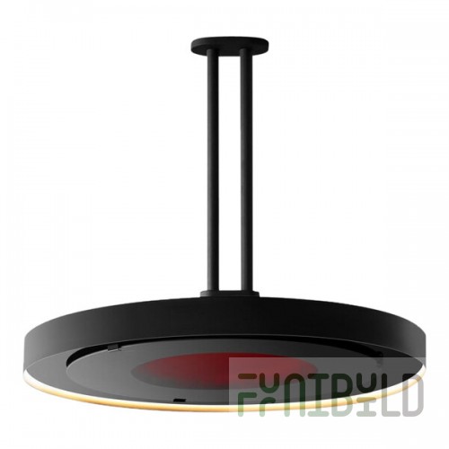 Bromic Heating BH0920001-1 Matte Black Eclipse Smart-Heat Electric Outdoor Patio Heater - 240V, 2900W
