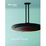 Bromic Heating BH0920001-1 Matte Black Eclipse Smart-Heat Electric Outdoor Patio Heater - 240V, 2900W