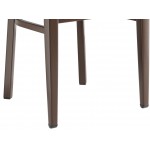 Lancaster Table & Seating Spartan Metal Ladder Back Chair with Dark Walnut Wood Grain Finish and Navy Vinyl Seat - Assembled Lancaster Table & Seating Spartan Metal Ladder Back Chair with Dark Walnut Wood Grain Finish and Navy Vinyl Seat - Assembled