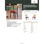 Lancaster Table & Seating Black Finish Side Chair with Red Vinyl Seat and Natural Wood Back - Detached Seat Lancaster Table & Seating Black Finish Side Chair with Red Vinyl Seat and Natural Wood Back - Detached Seat