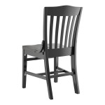 Lancaster Table & Seating Black Finish Wood School House Chair