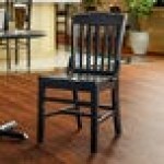 Lancaster Table & Seating Black Finish Wood School House Chair