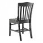 Lancaster Table & Seating Black Finish Wood School House Chair