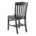 Lancaster Table & Seating Black Finish Wood School House Chair
