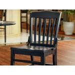 Lancaster Table & Seating Black Finish Wood School House Chair