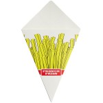 Carnival King 10 oz. Square French Fries Cardboard Fry Cone - 100/Pack Carnival King 10 oz. Square French Fries Cardboard Fry Cone - 100/Pack