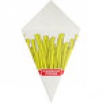 Carnival King 10 oz. Square French Fries Cardboard Fry Cone - 100/Pack Carnival King 10 oz. Square French Fries Cardboard Fry Cone - 100/Pack