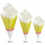 Carnival King 10 oz. Square French Fries Cardboard Fry Cone - 100/Pack Carnival King 10 oz. Square French Fries Cardboard Fry Cone - 100/Pack