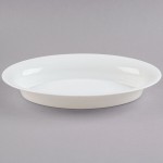 Fineline OVB09128.WH Platter Pleasers 128 oz. White Plastic Oval Catering Bowl - 25/Case Fineline OVB09128.WH Platter Pleasers 128 oz. White Plastic Oval Catering Bowl - 25/Case