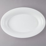 Fineline OVB09128.WH Platter Pleasers 128 oz. White Plastic Oval Catering Bowl - 25/Case Fineline OVB09128.WH Platter Pleasers 128 oz. White Plastic Oval Catering Bowl - 25/Case