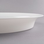 Fineline OVB09128.WH Platter Pleasers 128 oz. White Plastic Oval Catering Bowl - 25/Case Fineline OVB09128.WH Platter Pleasers 128 oz. White Plastic Oval Catering Bowl - 25/Case