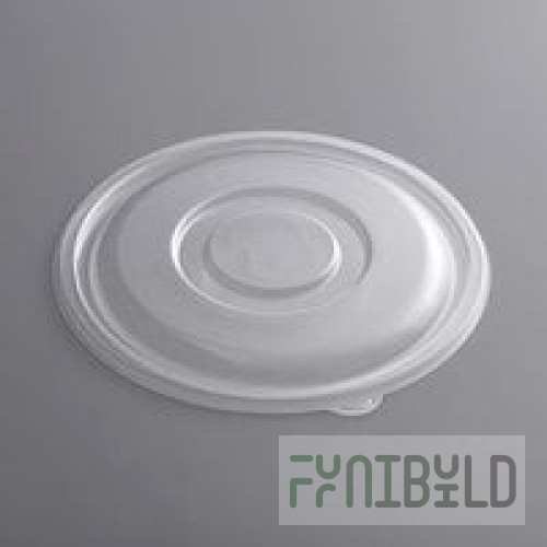 Fineline 5160-FL Super Bowl 160 oz. Clear PET Plastic Flat Lid - 25/Case
