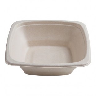 Fineline 43SB16 Conserveware 16 oz. Tan Bagasse Square Bowl - 300/Case Fineline 43SB16 Conserveware 16 oz. Tan Bagasse Square Bowl - 300/Case