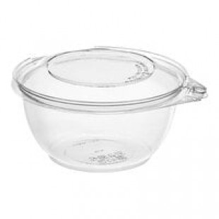 Inline Plastics Safe-T-Fresh 32 oz. Tamper-Resistant, Tamper-Evident Bowl with Hinged Dome Lid - 150/Case Inline Plastics Safe-T-Fresh 32 oz. Tamper-Resistant, Tamper-Evident Bowl with Hinged Dome Lid - 150/Case