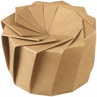 Solia Iris 12.5 oz. Brown Cardboard Origami Bowl with BOPP Lamination - Medium - 160/Case Solia Iris 12.5 oz. Brown Cardboard Origami Bowl with BOPP Lamination - Medium - 160/Case