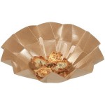 Solia Iris 12.5 oz. Brown Cardboard Origami Bowl with BOPP Lamination - Medium - 160/Case