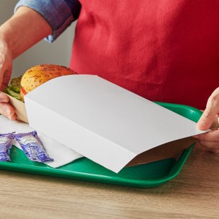 Carnival King White Kraft Paper Food Sleeves for 5 lb. Food Trays - 250/Case