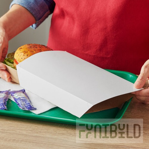 Carnival King White Kraft Paper Food Sleeves for 5 lb. Food Trays - 250/Case
