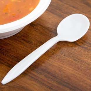 Dart SU6OW Medium Weight White Plastic Soup Spoon - 1,000/Case Dart SU6OW Medium Weight White Plastic Soup Spoon - 1,000/Case