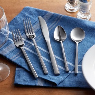 Acopa Phoenix 18/0 Stainless Steel Forged Flatware 5-Piece Set - Sample Acopa Phoenix 18/0 Stainless Steel Forged Flatware 5-Piece Set - Sample