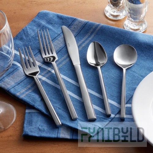 Acopa Phoenix 18/0 Stainless Steel Forged Flatware 5-Piece Set - Sample