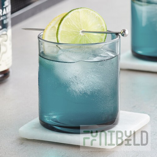Acopa Pangea 10 oz. Blue Rocks / Old Fashioned Glass - Sample