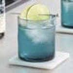 Acopa Pangea 10 oz. Blue Rocks / Old Fashioned Glass - Sample