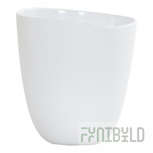 Cal-Mil Bali 96 oz. White Irregular Round Melamine Dressing Crock - 6/Case