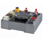 Cal-Mil 3836-3-83 Ashwood Gray Oak Action Station Glass Jar Unit - 15 3/4 Cal-Mil 3836-3-83 Ashwood Gray Oak Action Station Glass Jar Unit - 15 3/4