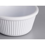Acopa 3 oz. White Fluted Melamine Ramekin - 12/Case Acopa 3 oz. White Fluted Melamine Ramekin - 12/Case