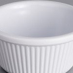 Acopa 3 oz. White Fluted Melamine Ramekin - 12/Case Acopa 3 oz. White Fluted Melamine Ramekin - 12/Case