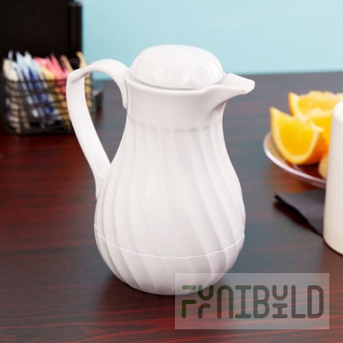Vollrath 52120 SwirlServe 10 oz. White Hot-N-Cold Beverage Server