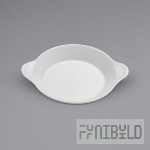 Oneida Buffalo Bright White Ware by 1880 Hospitality F8010000691 8 oz. Porcelain Shirred Egg Casserole Dish - 24/Case