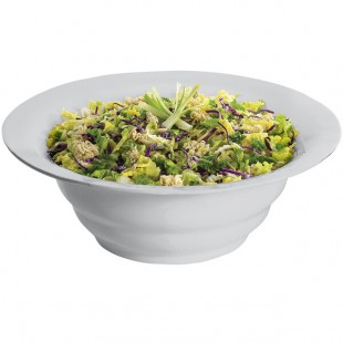 TableCraft CW3120N 10 Qt. Natural Cast Aluminum Wide Rim Salad Bowl