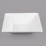 G.E.T. Enterprises BSD13WW Bugambilia 1.9 Qt. Classic Textured Finish White Resin-Coated Aluminum Deep Square Bowl